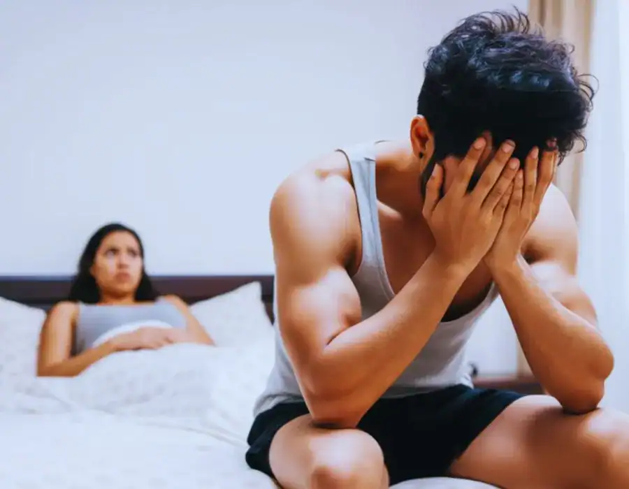 Image of upset man in need of erectile dysfunction treatment Oldham